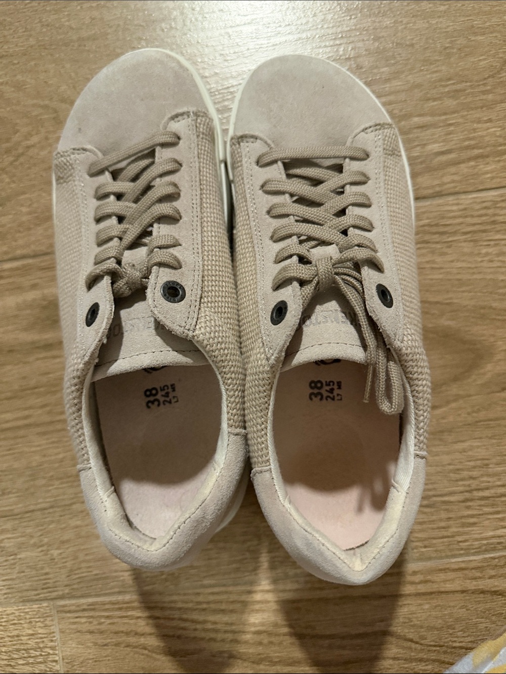 Birkenstock Women's Tan Canvas Low-Top Sneakers